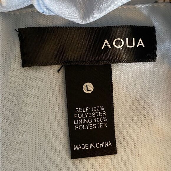 Aqua Light Blue Floral-Print Tiered Maxi Dress Size Large - Picture 9 of 12